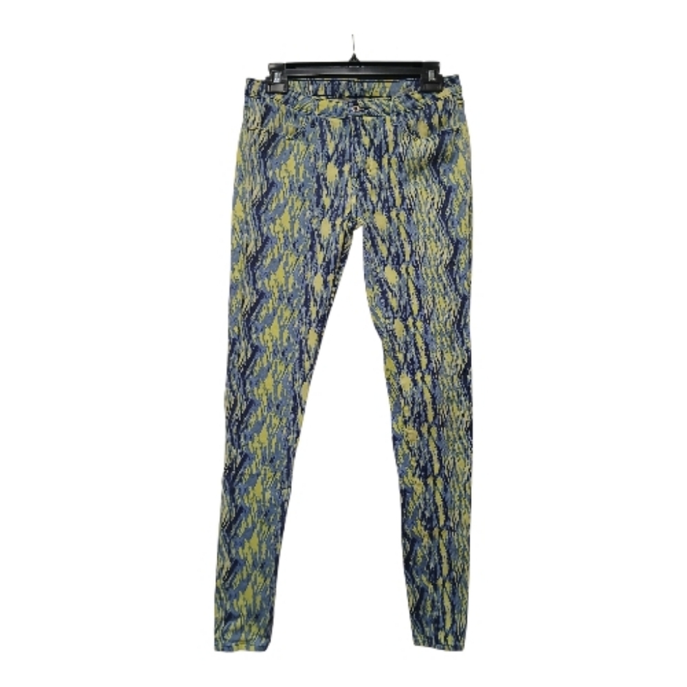 Levis Women’s Lime Green/Blue Stretch Denim Skinny Ankle Jeans Size 30W /32L